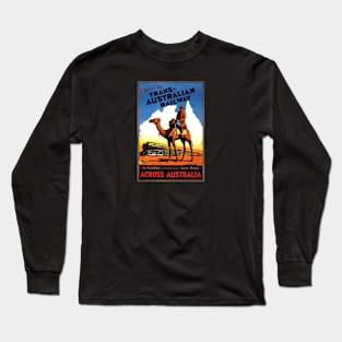 Vintage Trans-Australian Railway Advertising Long Sleeve T-Shirt